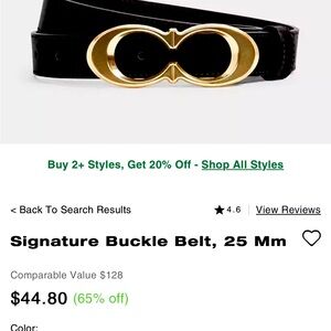 Coach classic black with gold C buckle